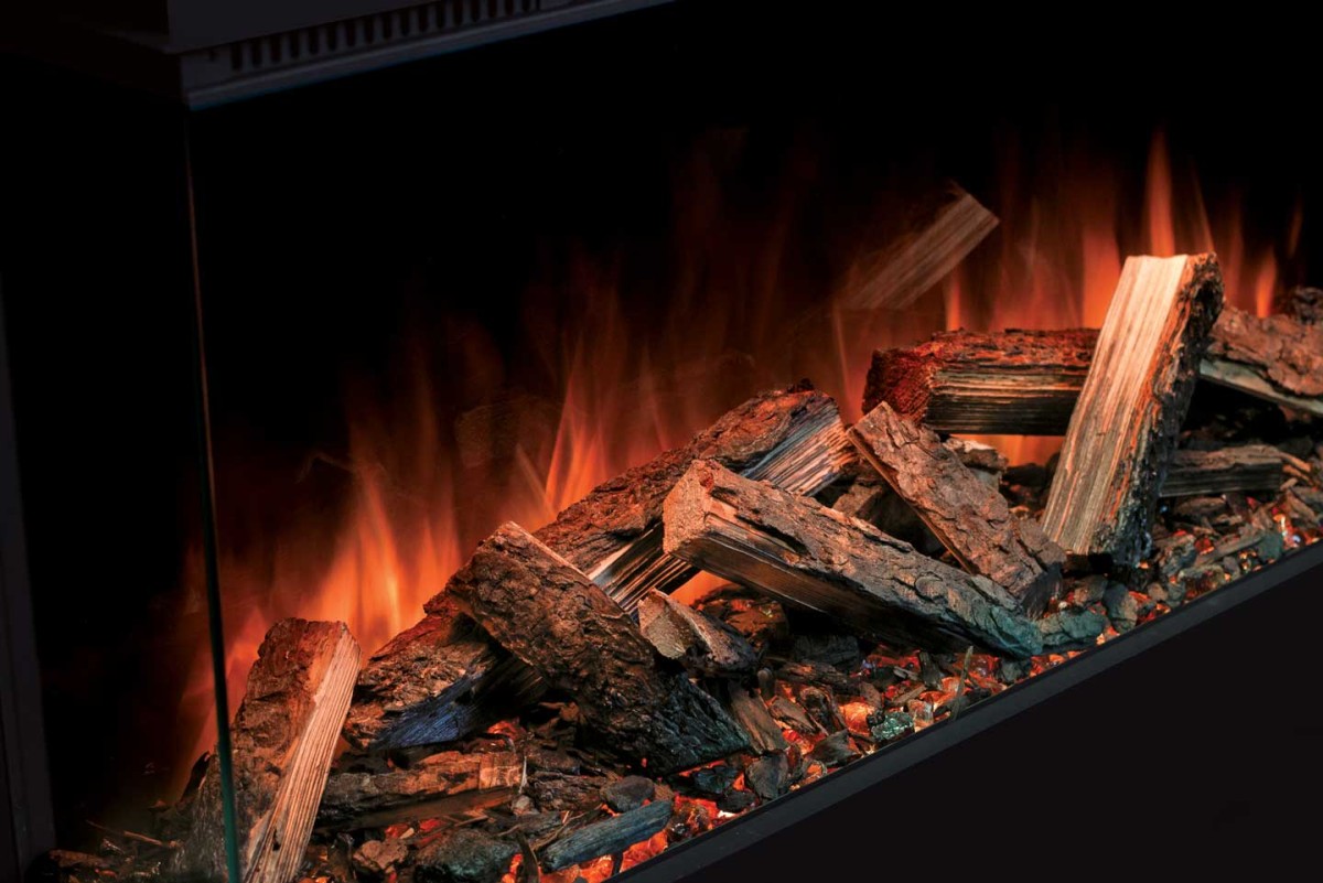 Uptown Western Timber log set for Electric fireplace UE44