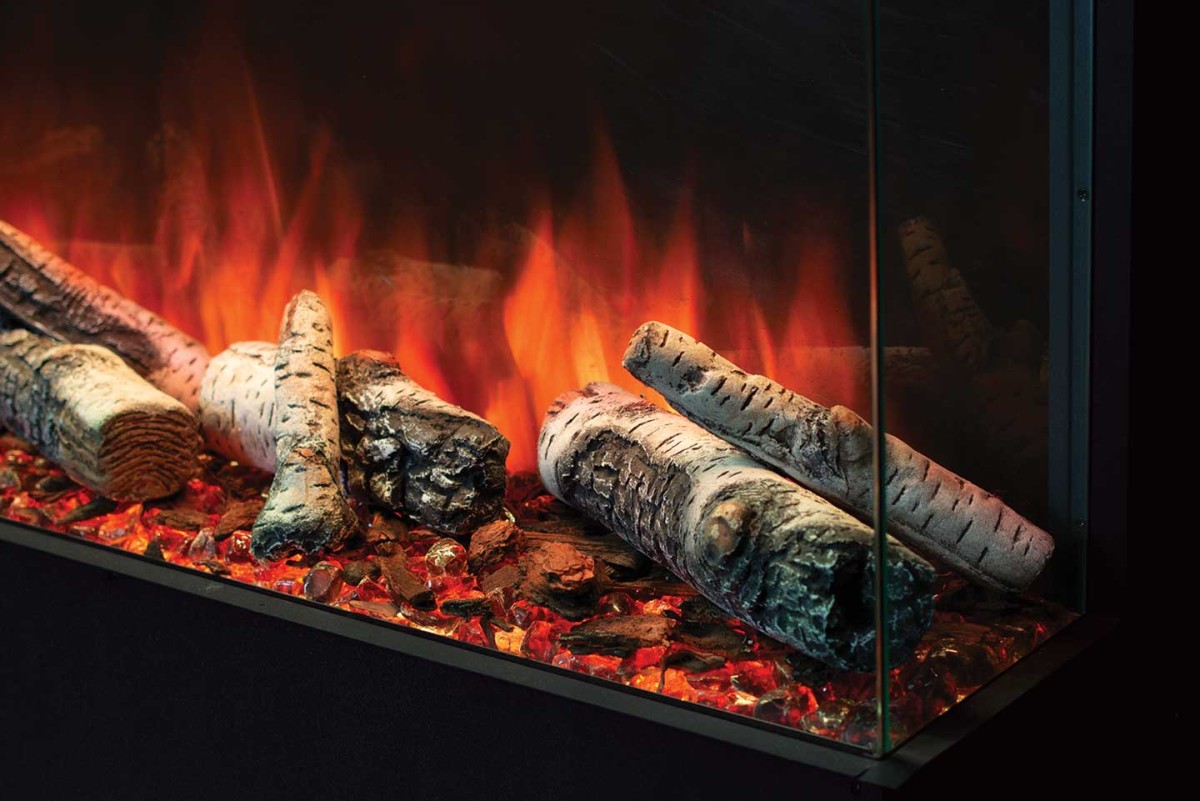 Uptown Birch log set for Electric fireplace UE44