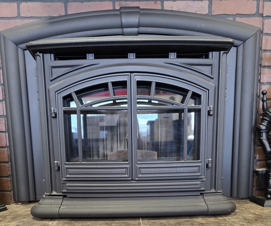 Enviro Multi Fuel M55 Pellet Insert – Cast Iron Painted Black